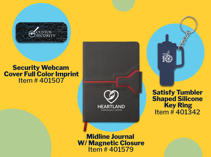 Using promotional notebooks, tech, and keychains as corporate event swag